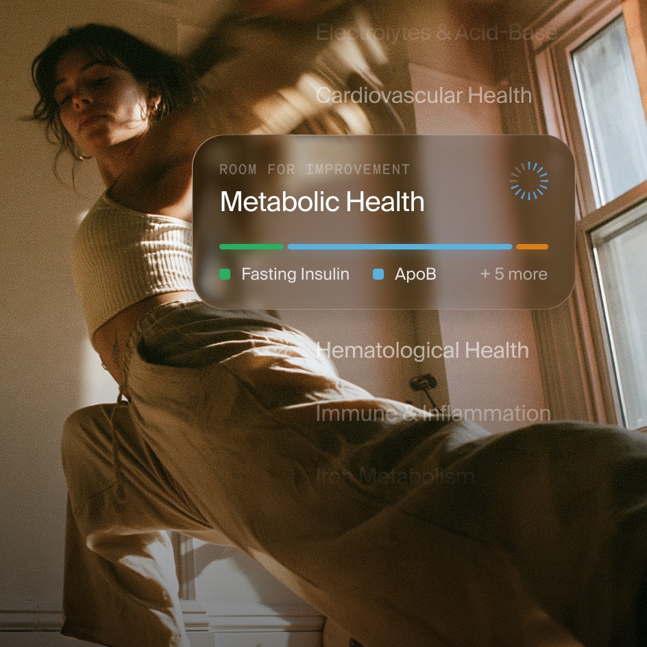 Healthspan app highlighting the health systems that need attention