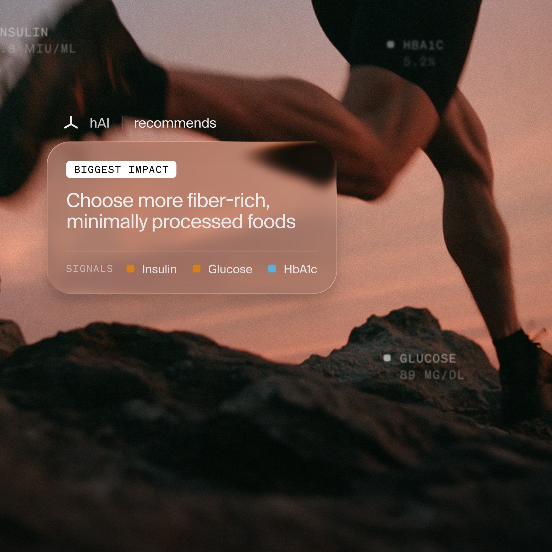 Healthspan app showing personalized next steps